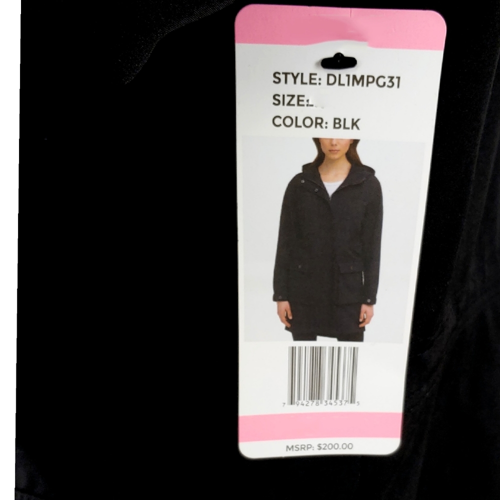 NWT DKNY $200 Ladies Water Resistant Hooded Adjustable Waist Long Lined Parka - Picture 8 of 12